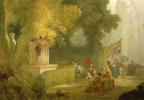 Affiche et impression sur toile La Fête à Saint Cloud Fragonard 60x90cm