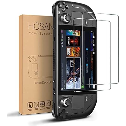 Hosanwell Screen Protector Compatible with Steam Deck 2-Pack, 7 Inch Transparent HD Clear Anti-Scratch Screen Protector Cover