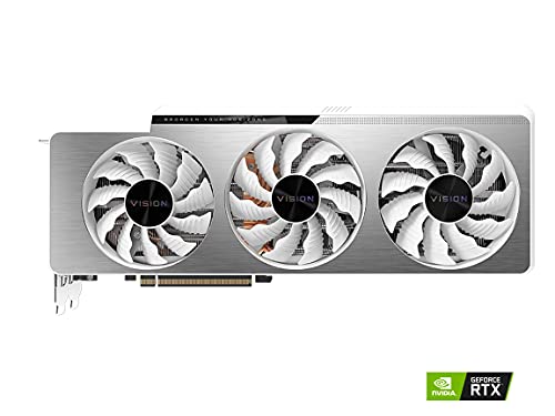 Image of GIGABYTE GeForce RTX 3080 Ti Vision OC 12G Graphics Card, 3X WINDFORCE Fans, 12GB 384-bit GDDR6X, GV-N308TVISION OC-12GD Video Card