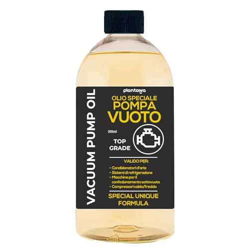 PLANTAWA Aceite para Bomba de Vacío 500ml | Aceite Máquina de Vacío | Universal Valido para Todas Las Bombas | Aire Acondicionado, Bombas Rotativas Paletas, Bombas Compuertas, Lóbulos