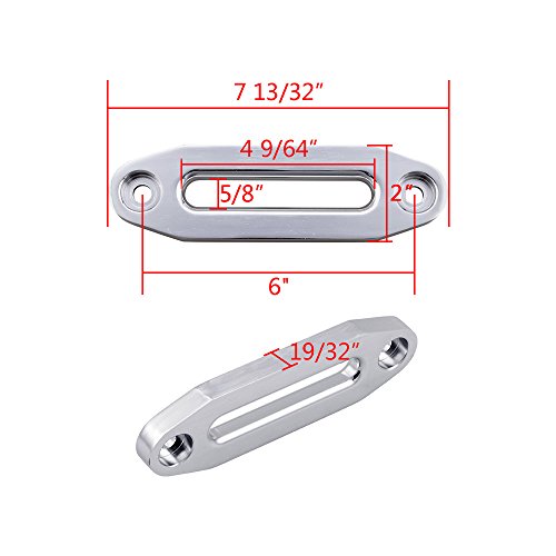 Astra Depot 6'' Universal High-Grade Aluminum Hawse Fairlead For Synthetic Winch Rope Cable 3500Lbs - 5500Lbs #TOP2