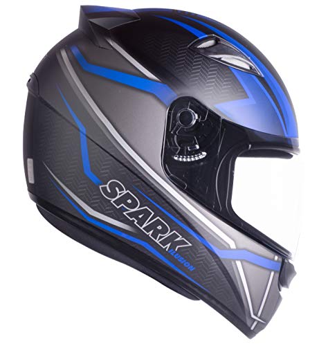 Capacete Ebf New Spark Ilusion 60/Preto Fosco/Azul