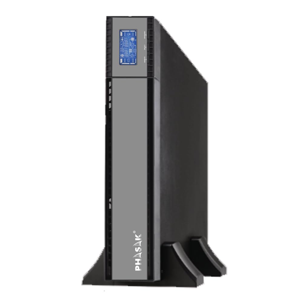 Phasak PH 9330 - Sistema de alimentación ininterrumpida (2000 VA, LCD, USB, SNMP OPC + RJ45 + RS-232) Rack de 19"