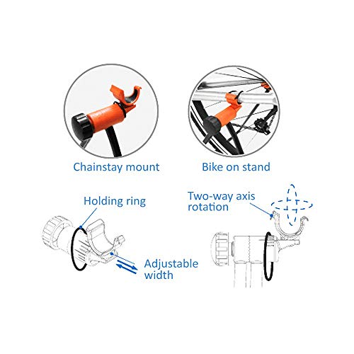 Ibera Suporte de bicicleta fácil utilitário, altura ajustável, suporte de reparo mecânico dobrável p