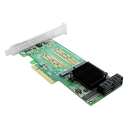 Generic 8-Port PCIe 2.0 x8 to M.2 SATA 3.0 RAID Controller Adapter Card