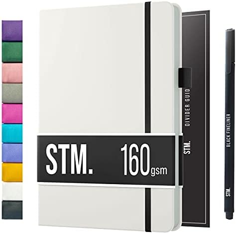 Bullet Journals | Dotted Journal Notebook | Dot grid notebook | A5 hard cover vegan leather | 160gsm thick paper | Lay flat bujo | Scribbles That Matter - Iconic | Dot journal | For women and men