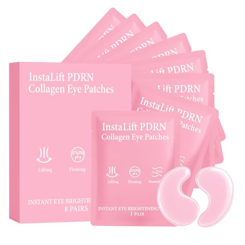 Jfsyb Instalift PDRN Collagen Eye Patches for Dark Circles & Puffiness Hydrogel Under Eye Masks to Reduce Wrinkles & Undereye Bags for Women (1)