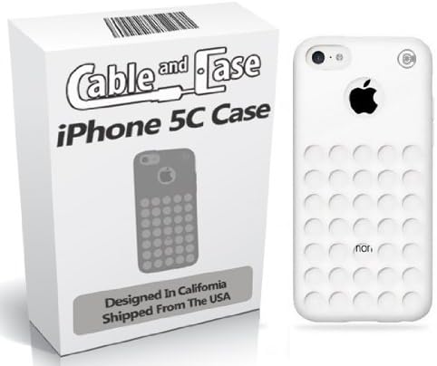 Circle Dot Holes Soft Skin Case for iPhone 5C - Retail Packaging - White
