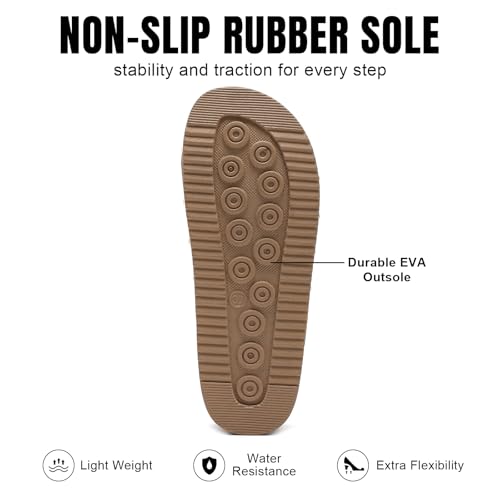 Suede Platform Sandals Women, Cork Footbed Espadrille Wedge Lady, Open Toe Chunky Mules, Summer Beach Slip On Shoes, Casual Comfort Slippers, Outdoor Footwear Slides3