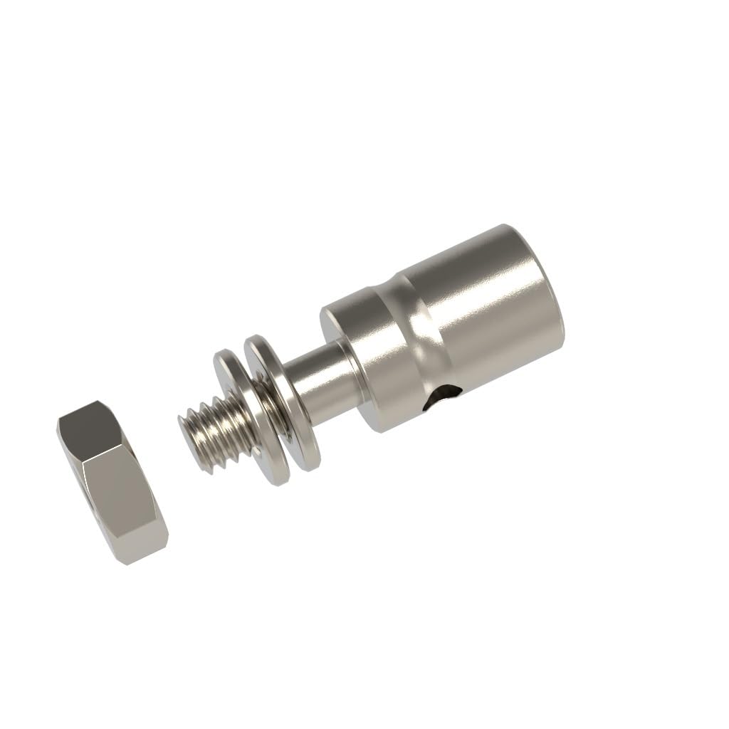 Conector y tope varilla regulable 1,3~3,1mm avión helicóptero barco RC | Topes regulables varios tamaños limitan recorrido y evitan desacoplamiento.(500pcs D3.1mm-B)