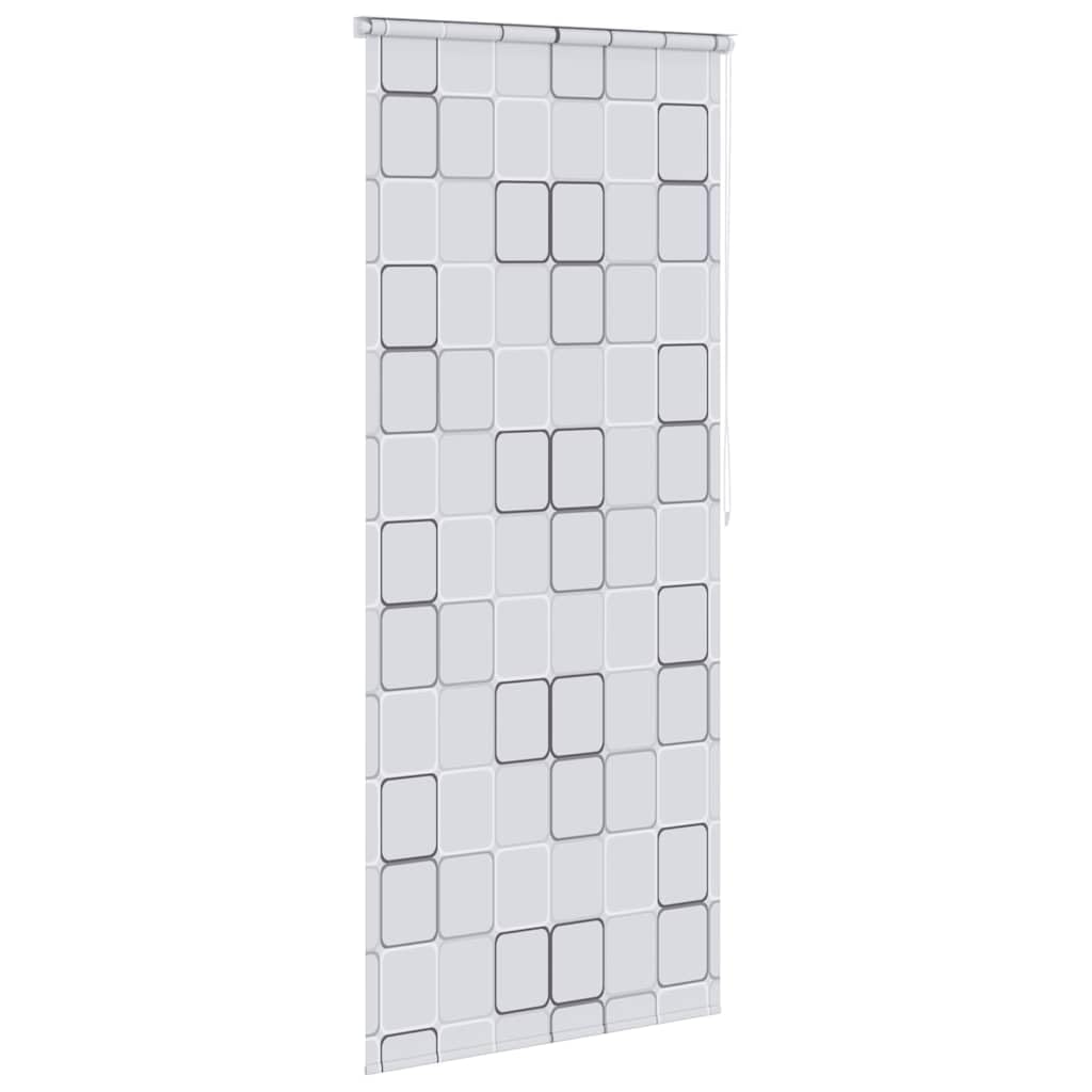 Store de douche 120 x 240 cm - Motif carré - Pour baignoire, douche dans la salle de bain - Rideau de douche