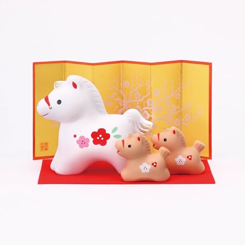 薬師窯 錦彩招福午(紅梅・親子) 73のサムネイル