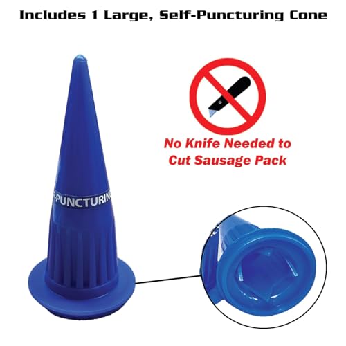 Image of Newborn 620-AL Smooth Rod Caulking Gun, 10 and 20 Ounce Sausage Packs, 24 Ounce Bulk, 8-1 /2 inch and 10 inch Cartridges, 18:1 Thrust Ratio, Flame Design