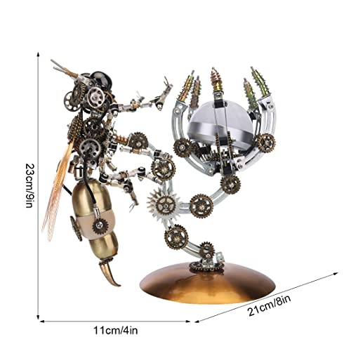 Puzzle 3D metalu, zestaw samodzielnego montażu lampy kształcie pszczoły, rozkładany zestaw samodzielnego montażu puzzli 3D stali nierdzewnej dorosłych, łamigłówka biurko – 627 elementów