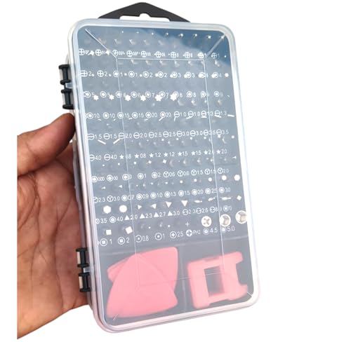 Image of 115-in-1 Precision Magnetic Screwdriver Set with Storage Case | Professional Multi-Bit Repair Tool Kit for Laptop, Mobile, PC, Watch, Eyeglasses, Gaming Console & Electronics (Red)