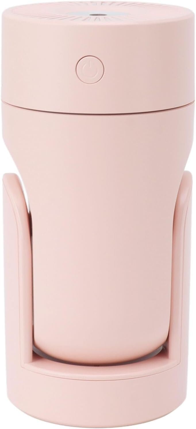 Humidificateur à brouillard frais rose portable avec tête rotative automatique pour chambre