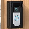 QIBOX No Drill Adhesive Video Doorbell Mount, Compatible with Ring/Blink Wireless Video Doorbell, Anti-Theft, Black Aluminum Steel, Wall Mount