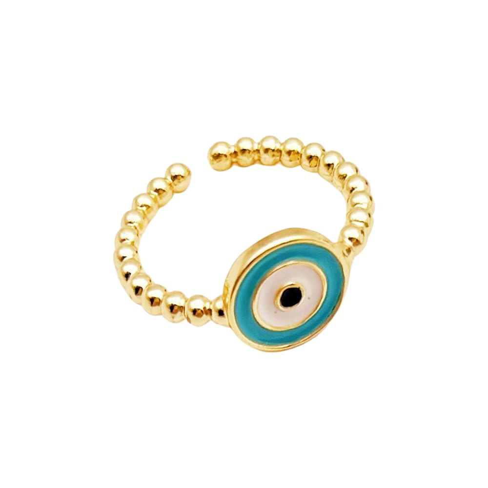 Evil Eye Ring, Orbis Eye, Blue