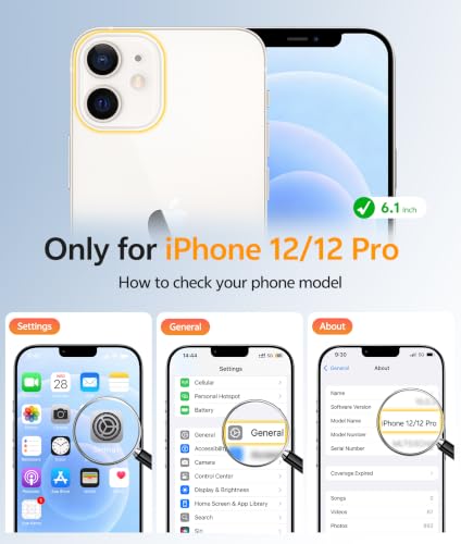 Image of FNTCASE for iPhone 12 / 12 Pro Case, with Screen Protector, Fit for Magsafe