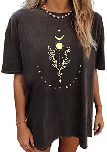 Image of Remidoo Oversized Graphic Tshirts for Women Casual Loose Fit Short Sleeve Tee
