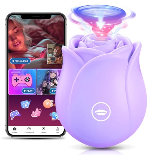 Sucking Vibrator Rose Sex Toy - Big Shocked Vibrator Sex Toys Adult Toys with 10 Suction Vibrators Clitoral Vibrater Clit Sucker Couple Female Women Adult Sex Toys & Games Jewelry