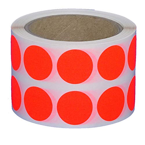 Markierungspunkte/Klebepunkte auf Rolle - Ø 20 mm - 1.000 Stück (Leuchtrot) Cover