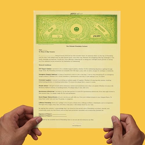 Image of Oye Happy - Creative Greeting cards for Bro, Sis, Mom, Dad, GF, BF, Husband, Wife for All Occassions (Friendship Day Contract)