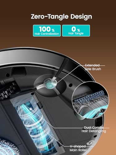 Image of Lefant Robot Vacuum and Mop, 23,000Pa Suction,All-in-One, 120-Day Self-Emptying, Obstacle Avoidance, Auto Mop Washing&Drying, for Pet Hair Carpet, 5G WiFi Alexa /APP /iWatch Control, M3 Ultra
