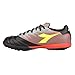 Diadora Brasil Elite Turf Soccer Shoe - Water-Resistant Suprellsoft, Non-Slip PU Heel Lining, Flex Points on Insole, Fine Craftsmanship, Black/Red/Yellow, 9.5