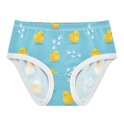 Joisal Girls Underwear Toddlers 2t Cotton Panties for Girl Aesthetic Kids Undies Briefs Cute Yellow Chicks Blue