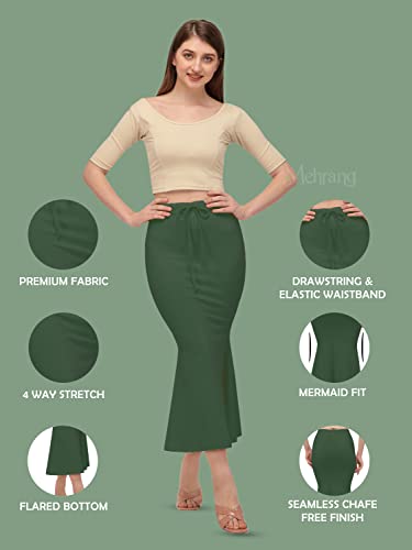 Image of Mehrang Stretchable Saree Shapewear Petticoat for Women, Cotton Blended,Petticoat,Skirts for Women,Shape Wear Dress for Saree