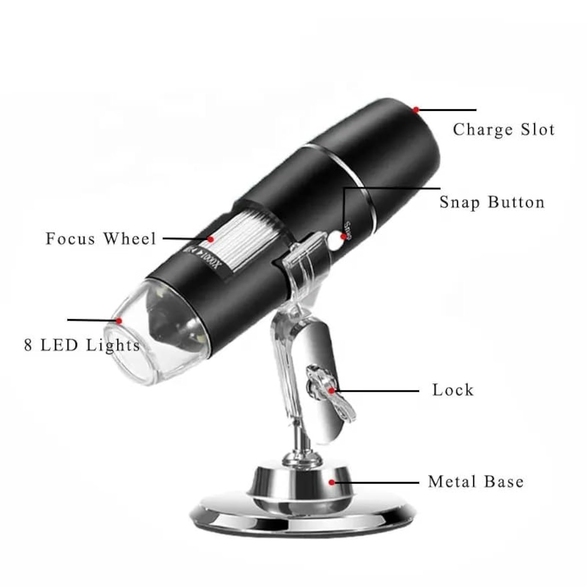 1000x Digital Microscope with Adjustable Brightness