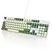 SOLIDEE Full Size Mechanical Gaming Keyboard, QWERTY Layout Green Matcha Keyboard, Wired USB 104 Keys RGB Backlit with Numeric Keypad, NKRO Mechanical Keyboard for Windows PC Gamer (104 Matcha)