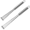 Roestvrijstalen ballon Whisk Set, Wire Egg Whisk Set Keuken Whisks voor het koken, mengen, zwaaien, kloppen, roeren (10…