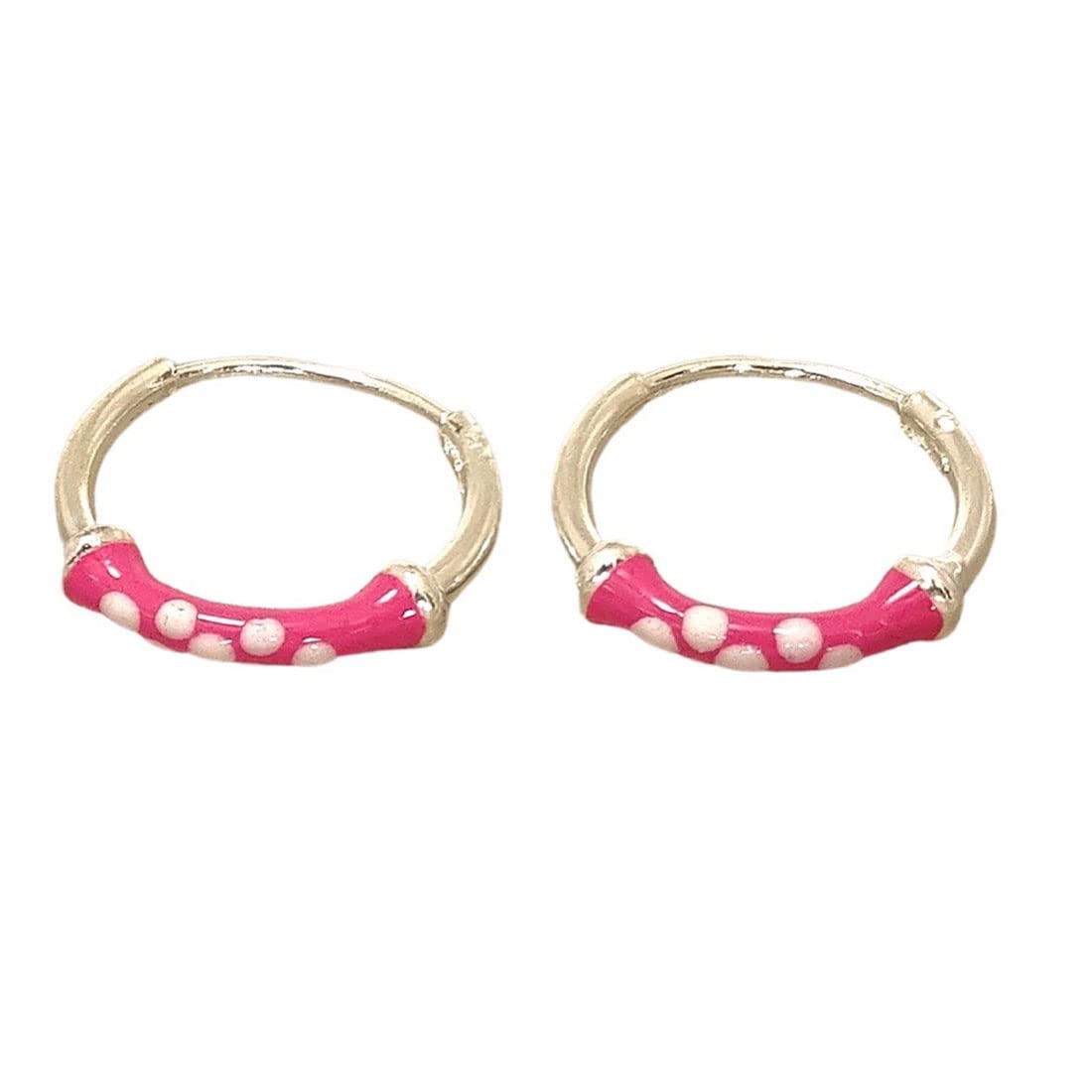 Sahiba Gems Sterling Silver 925 Bali Hoop Earrings Red for Girls ~12mm (B0B29CJ5D6) Amazon Price History, Amazon Price Tracker