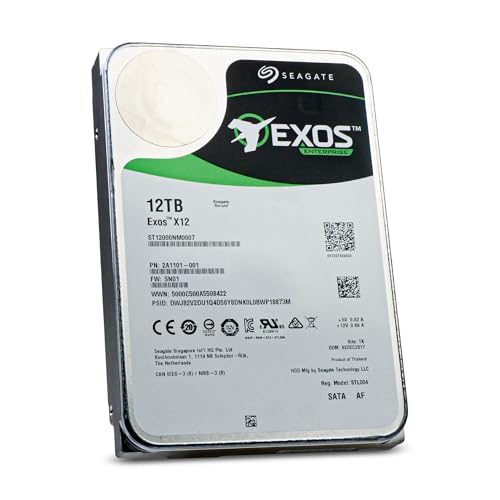 Image of Seagate Exos x12 12TB SATA 6Gb /s 256MB Cache Enterprise Hard Drive 3.5in (ST12000NM0007) (Renewed)