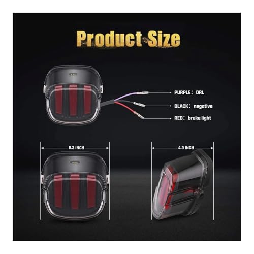 Accessoire de feu arrière LED moto pour Softail et Dyna