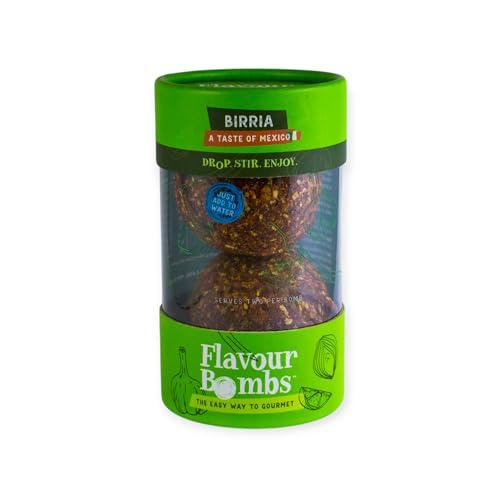 Birria Bomb - Authentic Mexican Birria Tacos Flavour Bomb - Easy to Use with Beef or Protein - Vegan & Gluten Free - 2 x 62g Bombs - Great British Food Awards 2025