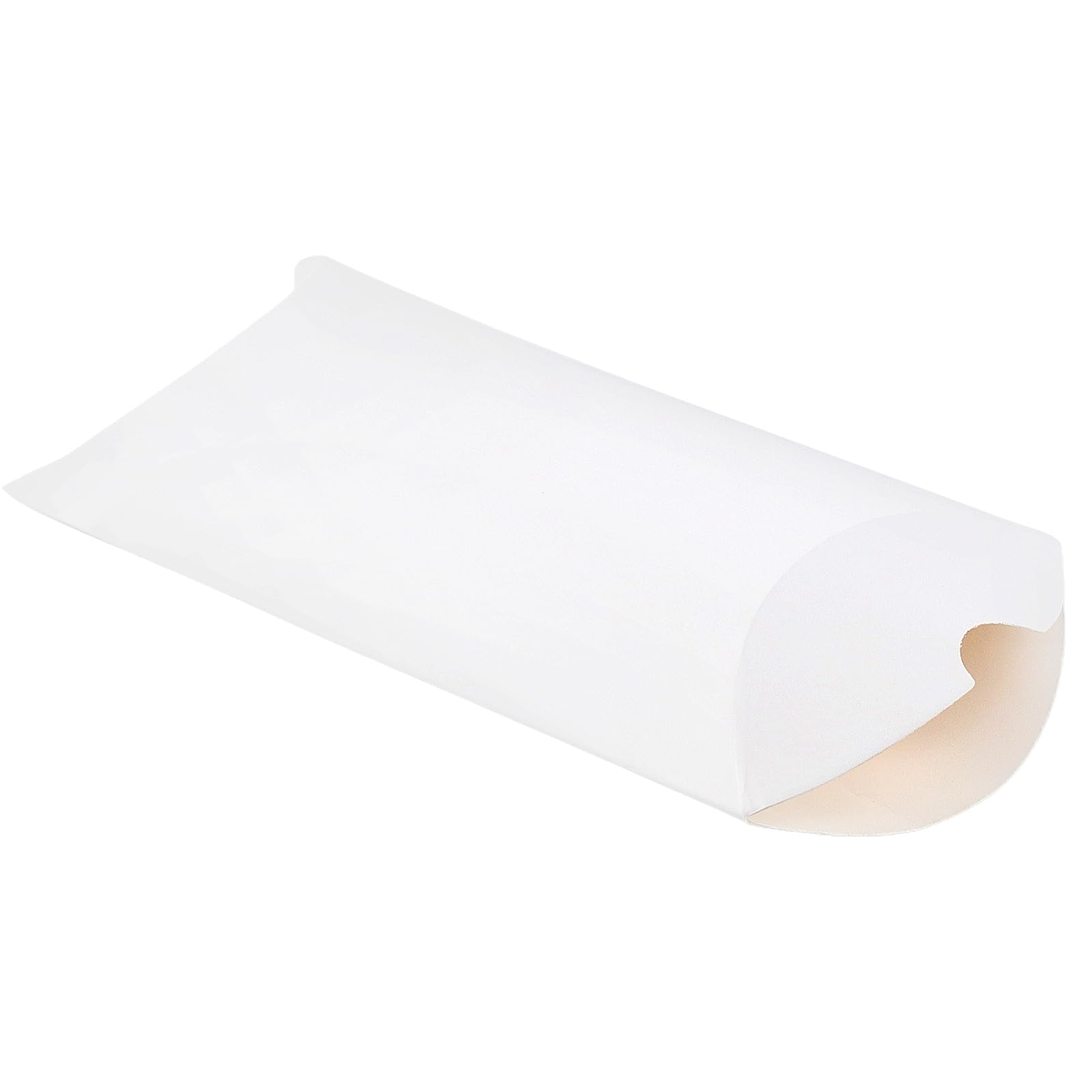 KEILEOHO 150 Cajitas de Regalo de Papel Kraft Almohadera Pequeñas Blanco, con Cordón de Yute, 13.8 x 8,8 x 3,5 cm, Cajitas de Regalo de Cartón Pequeñas para Bodas, Cumpleaños, Festivales