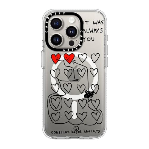 CASETiFY �N���A MagSafe�Ή� iPhone 15 Pro �P�[�X [���΂݂ɂ����f�� / 2m����̗����������N���A / MagSafe �ɑΉ�] - It Was Always You - �N���A