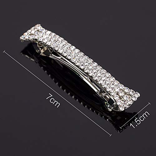 lasenersm Pinzas con Cristales, Pack 2, 7 cm, Plateado miniatura 3