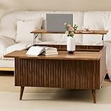 Upgraded Lift Top Coffee Table with Storage, Coffee Tables for Living Room with Horizontal...
