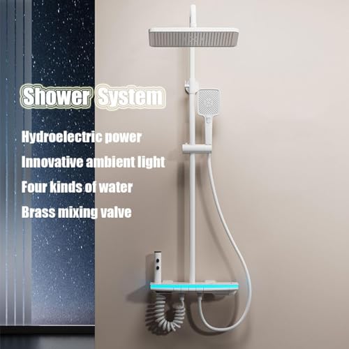 Ensembles de robinets de douche à effet pluie au design de luxe et touches piano - 3