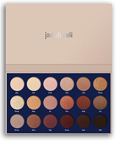 18 Super Pigmented High Quality - Top Influencer Professional Eyeshadow Palette all finishes, 5 Matte + 9 Shimmer + 4 Duochrome - Buttery Soft, Creamy Texture, Blendable, Long Lasting Stay (Bare)