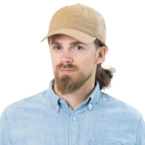 Stetson Ducor Sun Guard Fullcap Herren Baseballcap aus Bio-Baumwolle nachhaltig Frühjahr Sommer Cap mit Sonnenschutz UV 40 Stonewashed-Look Outdoorcap beige XL (60-61 cm)