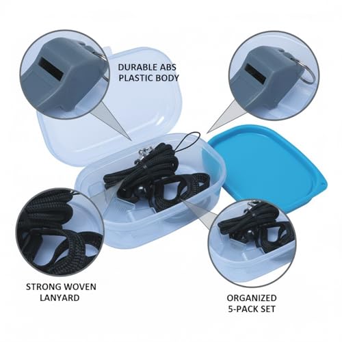 Pack de 5 silbatos deportivos para entrenadores y árbitros miniatura 6