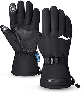 Ski Gloves Winter Gloves for Men Waterproof Snow Gloves -20 Ski Gloves 3M Thinsulate Warm Thermal Gloves Touch Screen for Skiing Snowboarding Shoveling Cycling Running Climbing Hiking Outdoor Sports