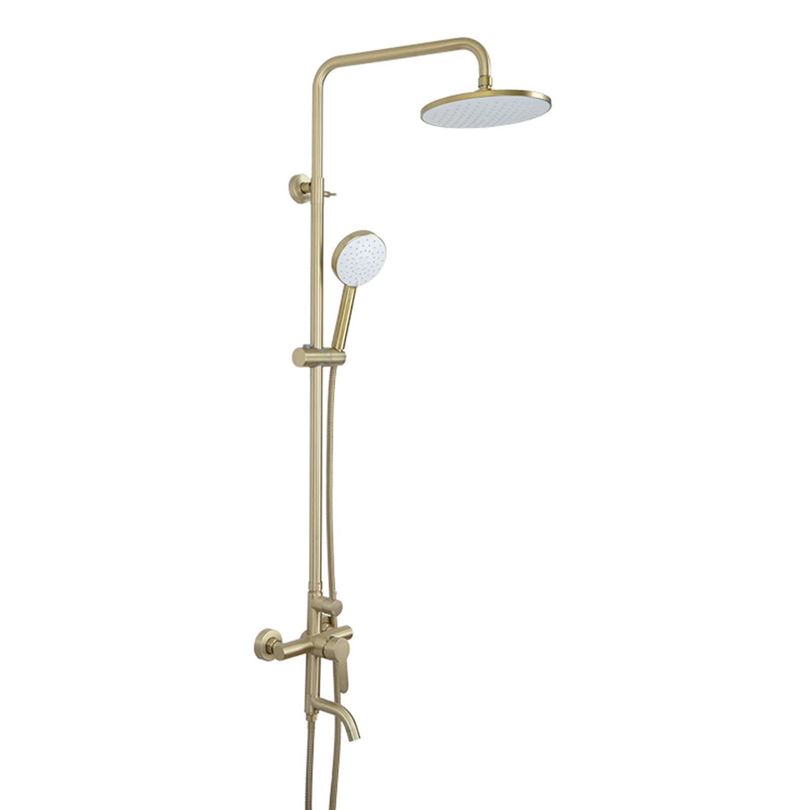 Pommeau de douche à effet pluie de luxe or brossé pour espace spa maison
