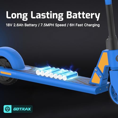 Gotrax Electric Scooter for Kids 6-12, Max 3.75 Mile & 7.5Mph,Thumb Control - image 8