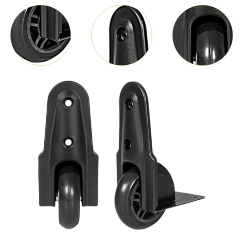 2 Pieces Luggage Directional Casters Wheels Replacement Roller Lightweight Multipurpose Black Color PVC Repair Parts4